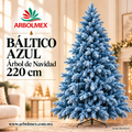 Árbol de Navidad Báltico Azul de 220 cm – Efecto Escarchado/Nevado ARBOLMEX