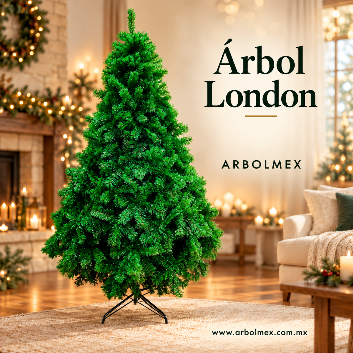 Árbol de Navidad London 130 cms.