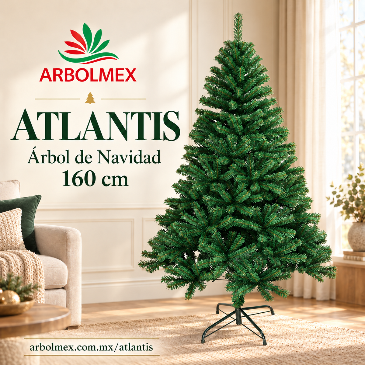 Árbol de Navidad Atlantis 160 cms.